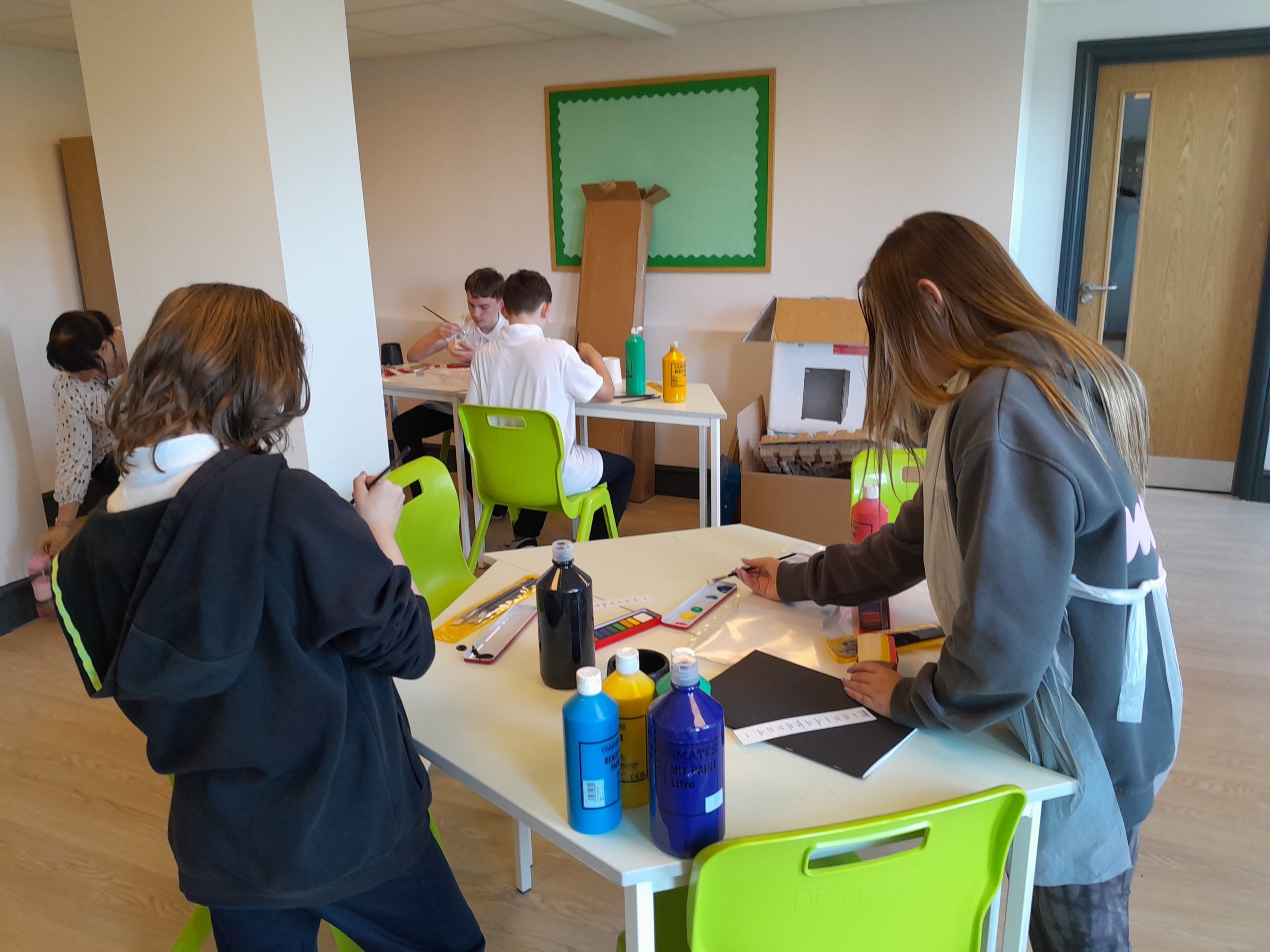 Learners at Allerthorpe Special Educational Needs School immerse themselves in creative art lessons, exploring colours, textures, and techniques to express their unique ideas and emotions.