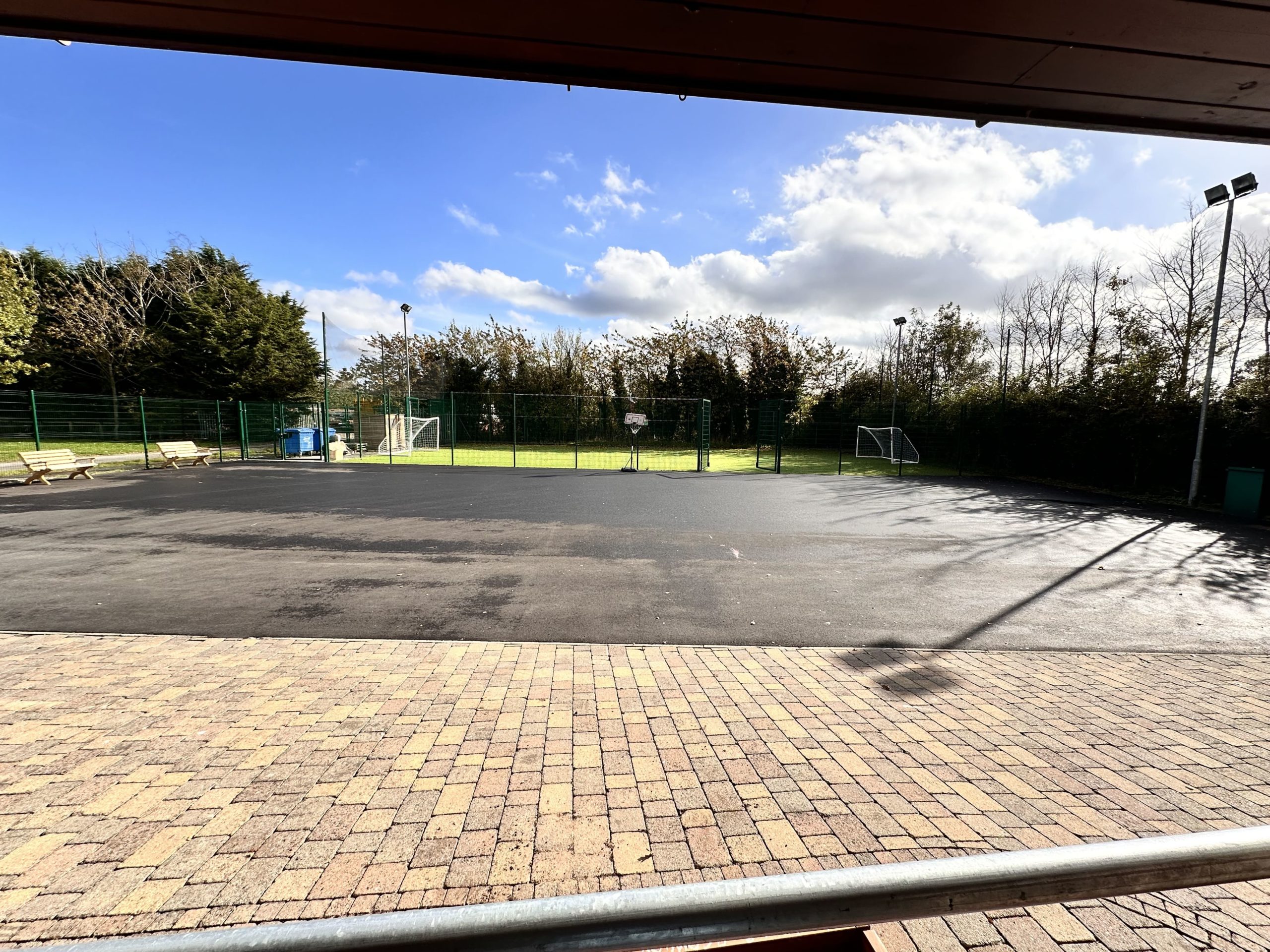One of the playgrounds and Multi-Use Games Area (MUGA) at Pocklington Independent SEN school.