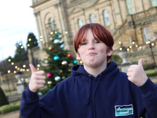 Learners from Allerthorpe Special Educational Needs School enjoying their Christmas trip to Harwood House.