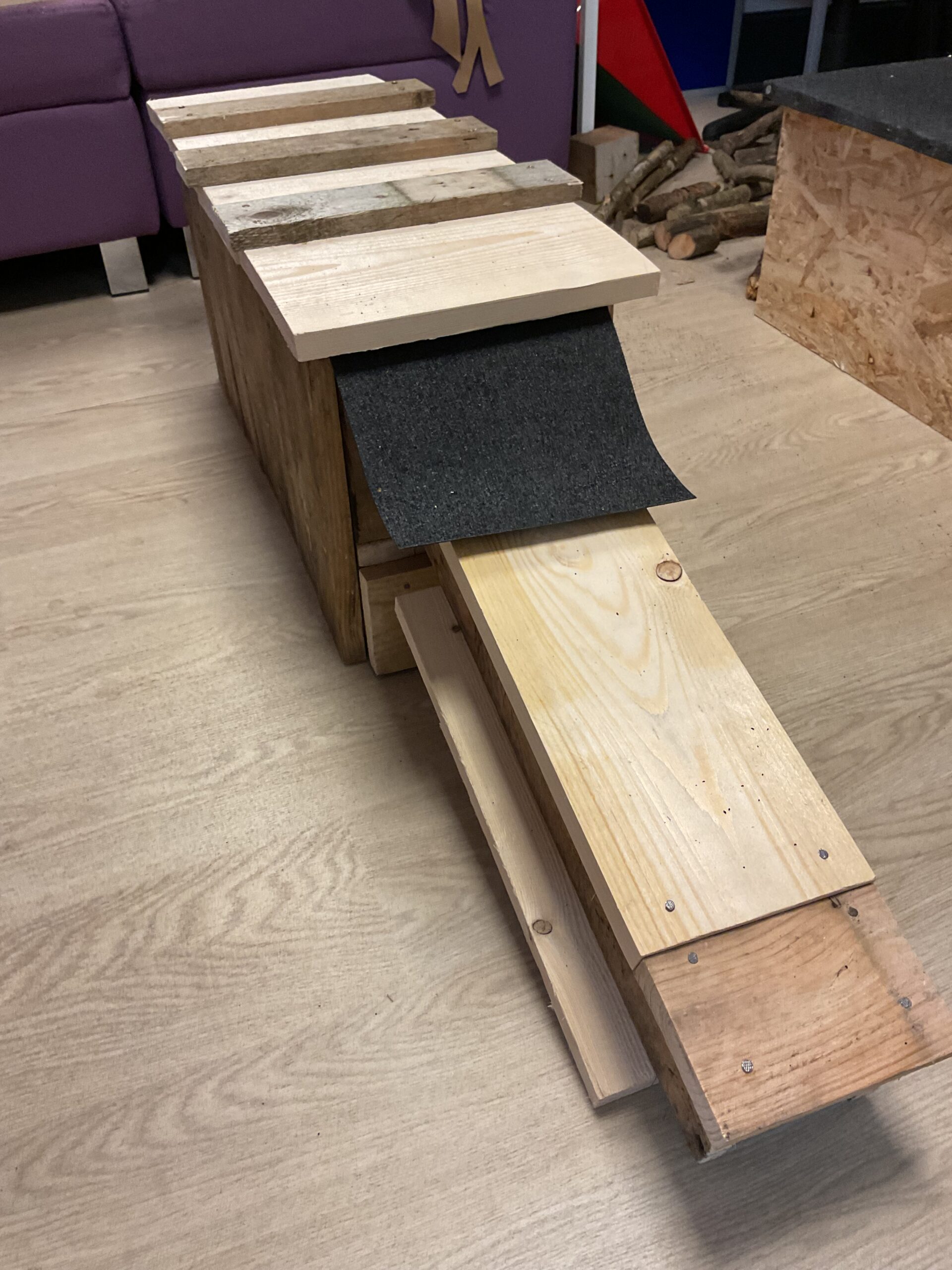 Learners at Allerthorpe Special Educational Needs School building bird boxes during Forest School conservation lessons.